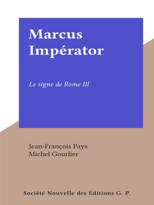 cover image of Marcus Impérator